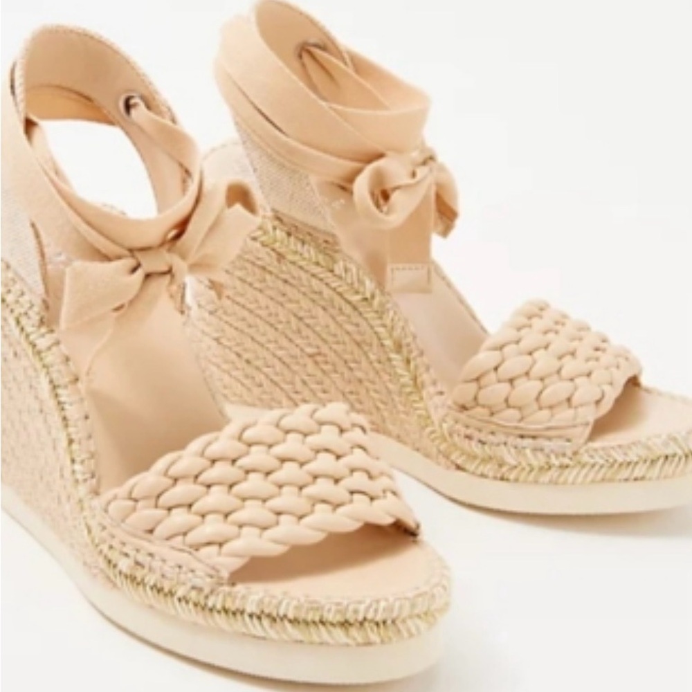 Vince Camuto Bryleigh Espadrille Wedge Sandals size 6 Bone/Natural